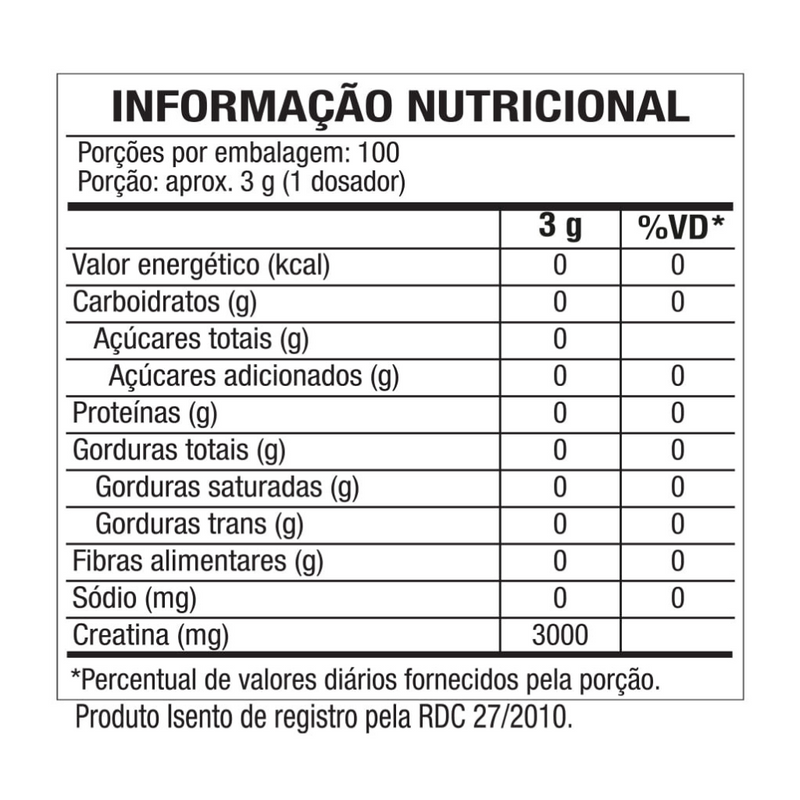 Creatina Monohidratada (300g) - Black Skull