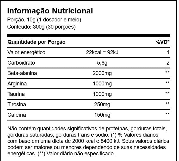 Pré-Treino Haze Hardcore 300g - Growth Supplements